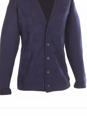 Postal Service Men's Button Cardigan in Navy